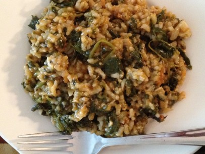 spanakorizo / spinach and rice