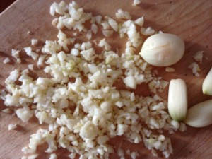 finely minced garlic