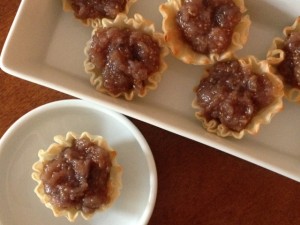 fig jam in filo tart