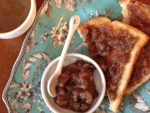 fig jam on toast