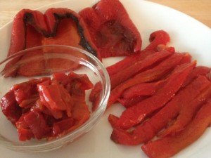 roasted red peppers