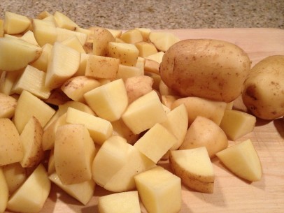 cubed new potatoes