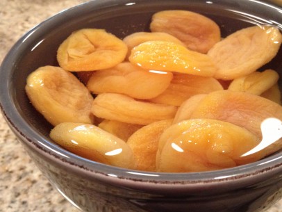 soak apricots until plump