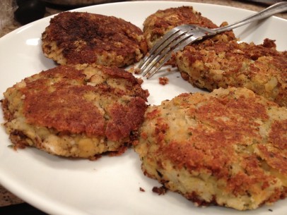 crispy golden brown chickpea fritters