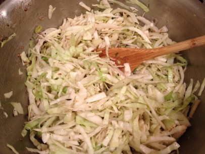 dressed cabbage salad