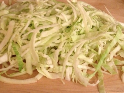 chopped cabbage