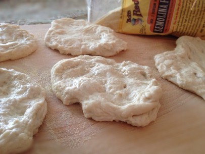 gently shape dough into circles