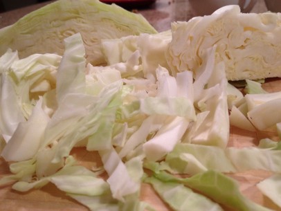 chopped cabbage