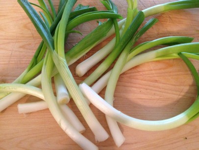 scallions/green onions, trimmed and ready to chop