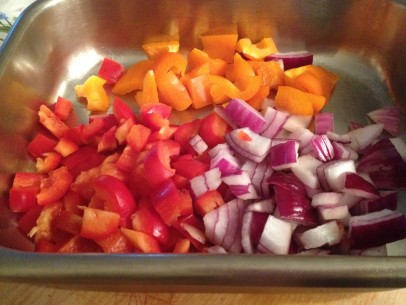 chopped vegetables