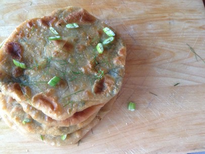 marathopites / fennel frond pies