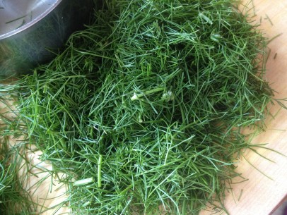 fennel fronds/leaves chopped fine