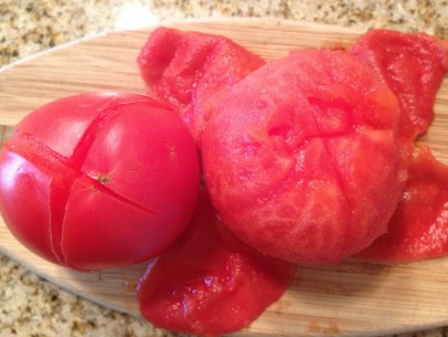 quick, easy way to peel tomatoes