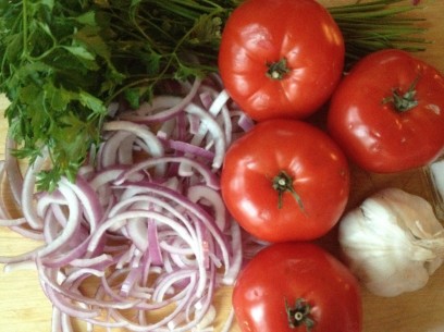 Greek potato stew ingredients