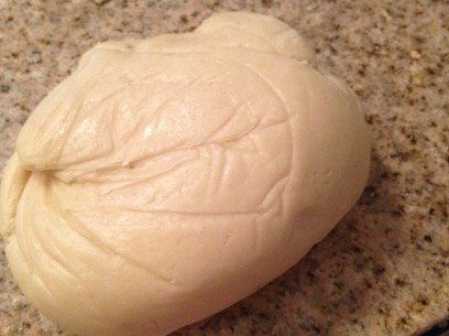 knead crumbles into a smooth ball of dough