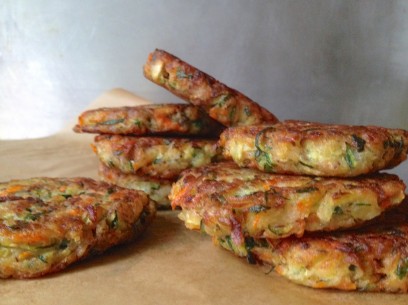 traditional Greek squash fritters / kolokithokeftedes