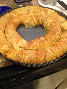 strifti (coiled) saragli baklava 