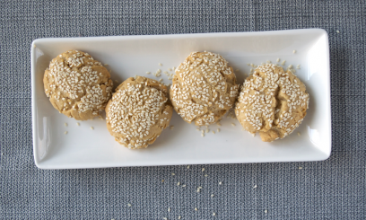 traditional Greek sesame cookies