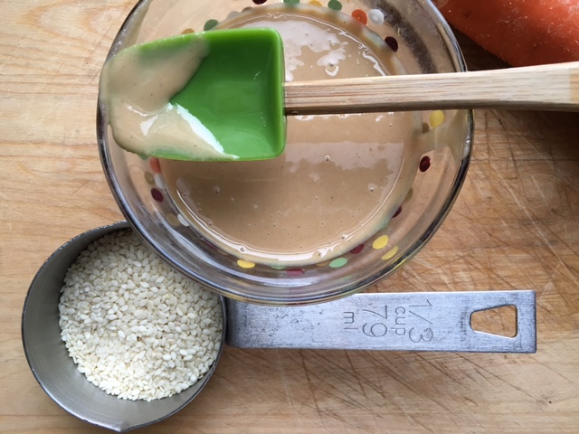 mix tahini well