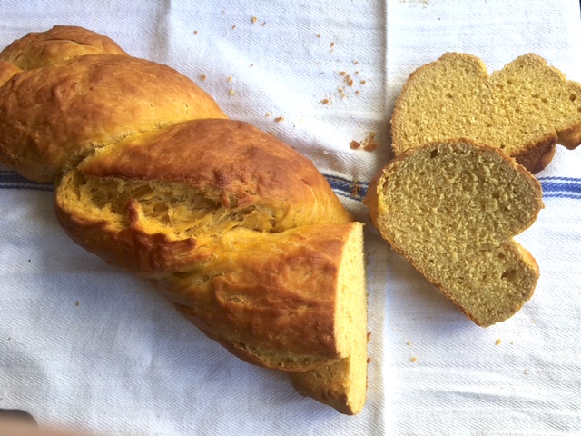 traditional Greek pumpkin sweet bread